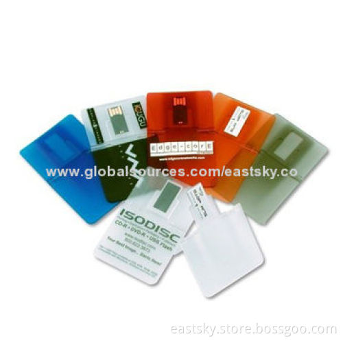 Transparent Credit Card Shape USB, Made of Transparent ABS, Samsung/Hynix/Toshiba/Micron/Intel Chips